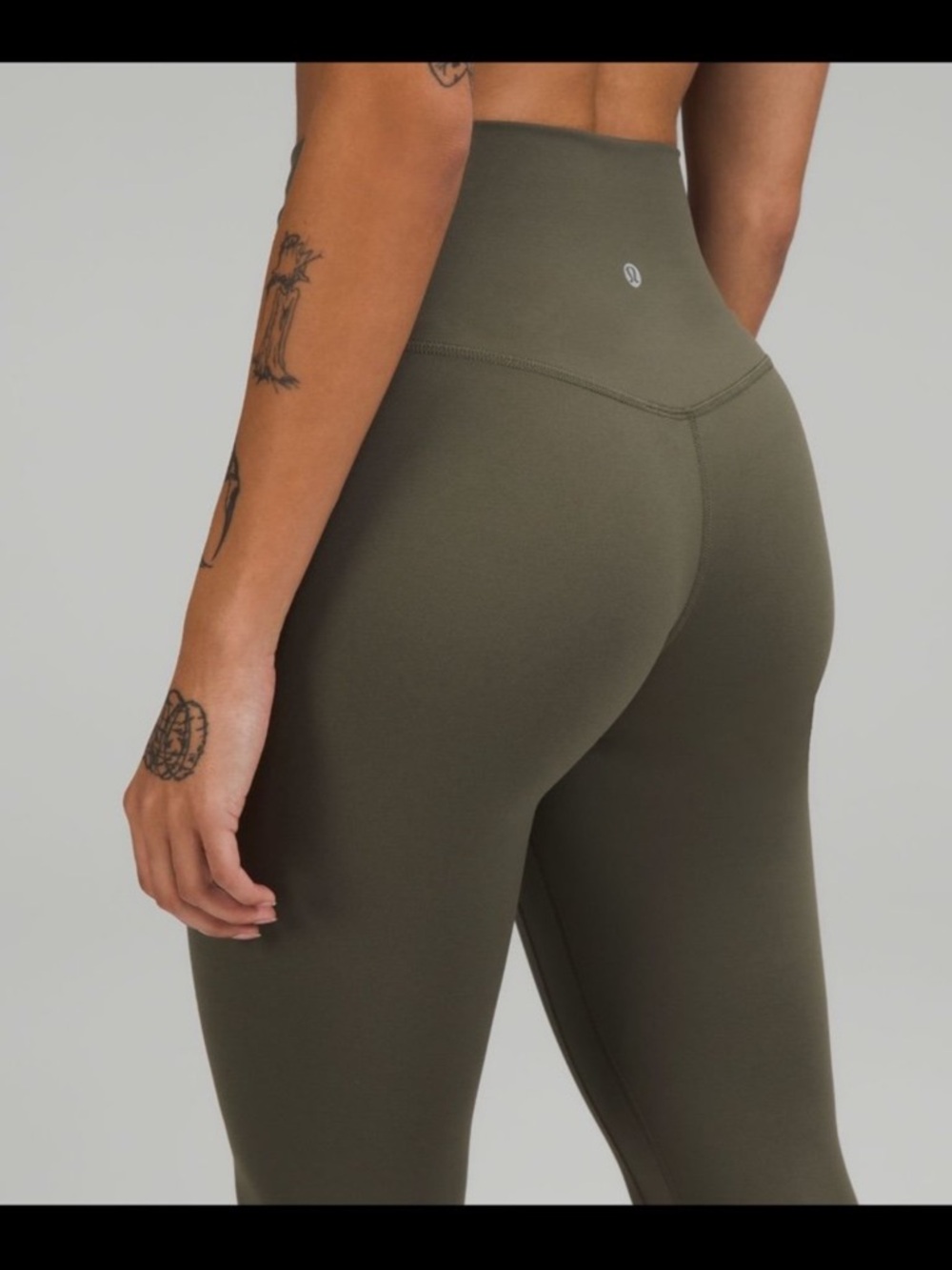 Lululemon Align HR Crop 23" - Olive Green - Picture 2 of 4